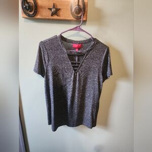 Gray Short Sleeve Top